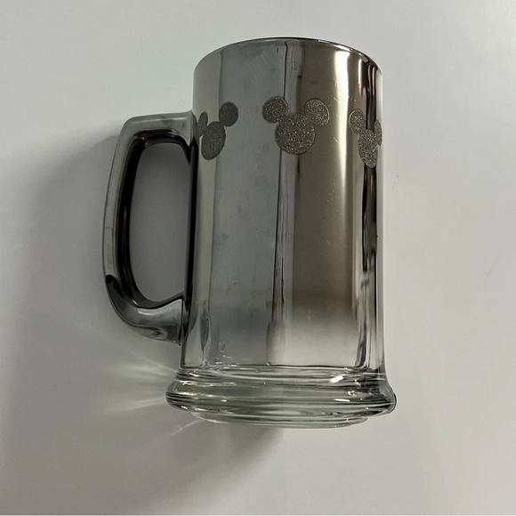 Vintage Disney chrome / mirrored mug / handled beer drinking glass - Picture 1 of 12